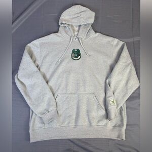 NBA Milwaukee Bucks Embroidered Hoodie – XL – Grey Pullover